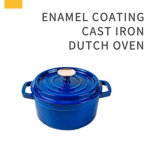 OEM Bule Enameled Cast Iron Casseroles للجزء العلوي من الزجاج